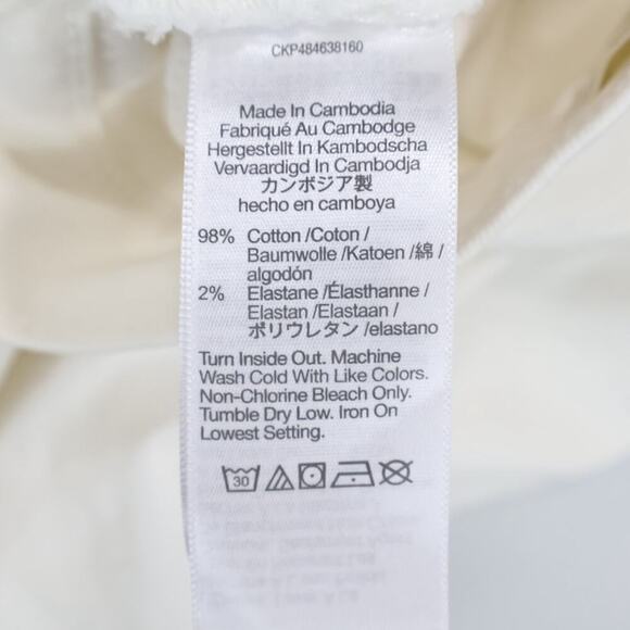 Madewell The '90s Straight Crop Jean Tile White Size 26 - Picture 7 of 11